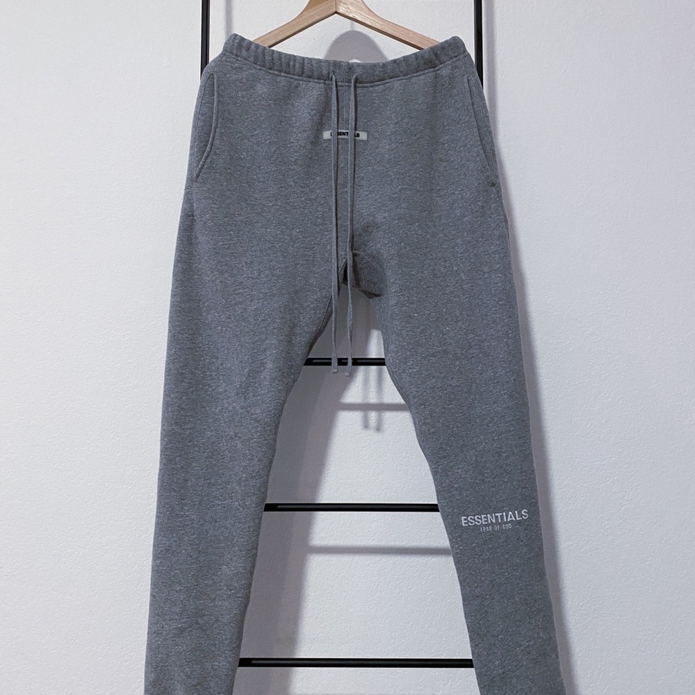 Gray Fear of god essentials sweatpants